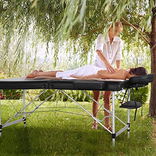 Yaheetech Portable Massage Table - Foldable, Adjustable Height, 28" Wide