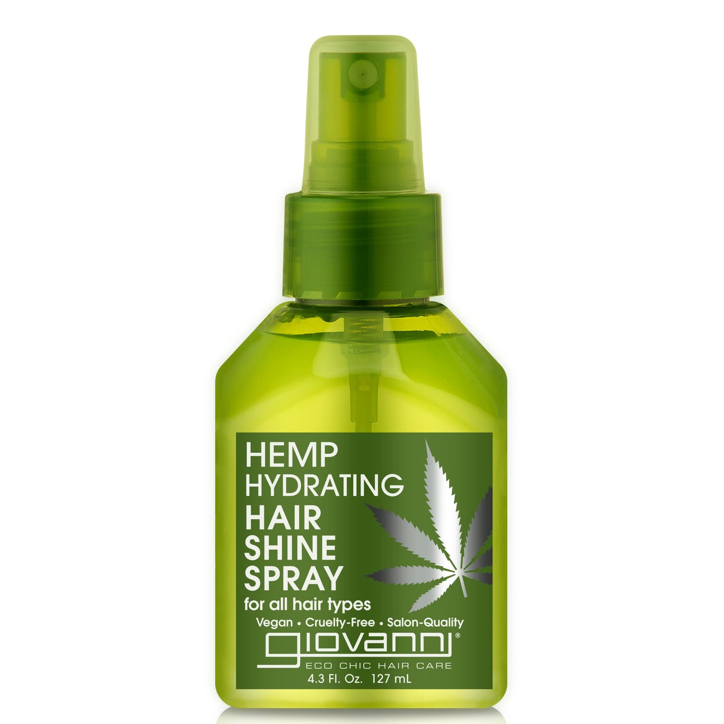 GIOVANNI Hemp Hydrating Hair Shine Spray, 4.3 Fl Oz - Contains Hemp Seed Oil, Aloe Vera, Frankincense, Helps Stimulate, Moisturize & Revitalize Damaged Hair, No Parabens, Sulfate Free