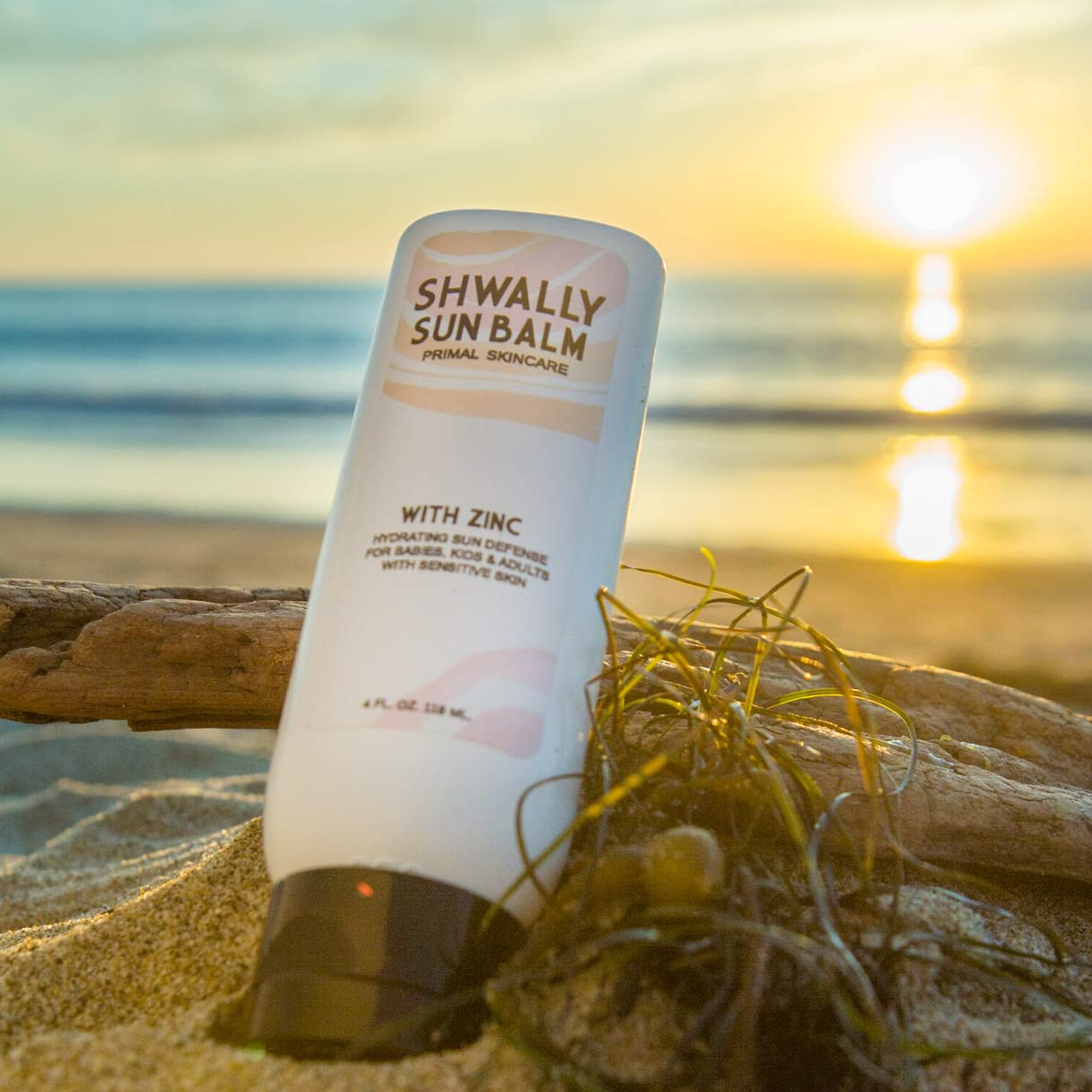 Shwally Zinc & Avocado Mineral SunBalm 30SPF, The Only Real Primal Sun Lotion, 100% Grass Fed Tallow, Avocado Oil and Non-Nano Zinc Oxide, Pregnancy and Nursing safe (4 Oz - Not Tinted)