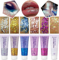 Body Glitter Gel Set 6Pcs - Face & Hair Sparkle