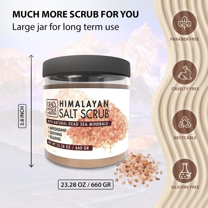 Himalayan Salt Scrub with Dead Sea Minerals – 23.28 Oz