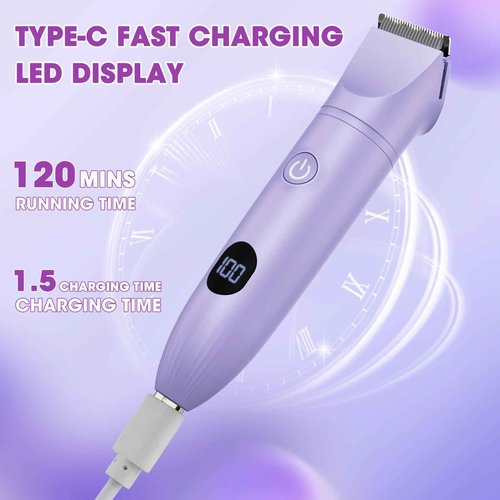 Bikini Trimmer Electric Razors for Women,3 in 1 Body Hair Removal Kit for Face,Pubic,Arm, Leg, Armpit, Bikini Trimmer,Painless IPX6 Waterproof Rechargeable Portable Lady Shavers Wet & Dry Gifts