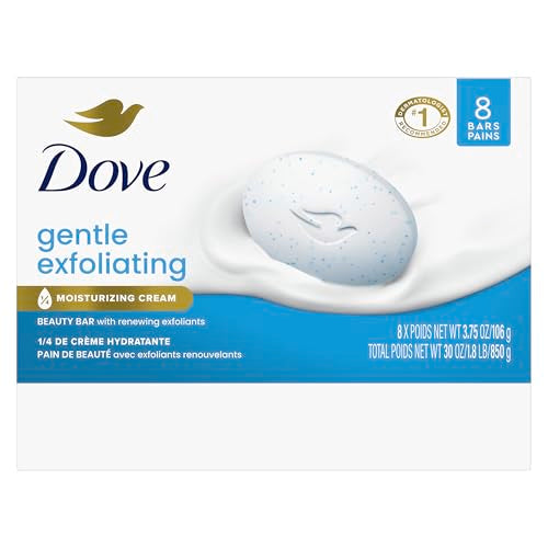 Dove Gentle Exfoliating Beauty Bar Soap, 8 Count Pack