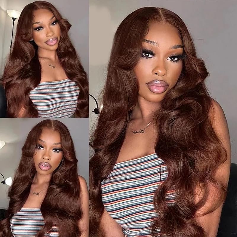 #4 Chocolate Brown Body Wave Human Hair Bundle 22-26 Inch