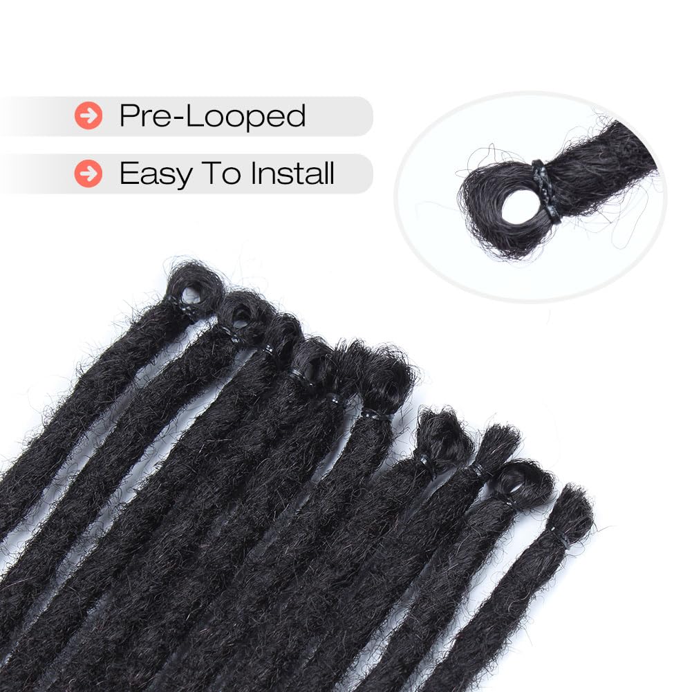 24" Thick Gray Dreadlock Extensions, SE 1cm Width Crochet Dreadls Extensions of Synthetic Hair Hip Hop Style Dreadlock for Girls(10 Strands)