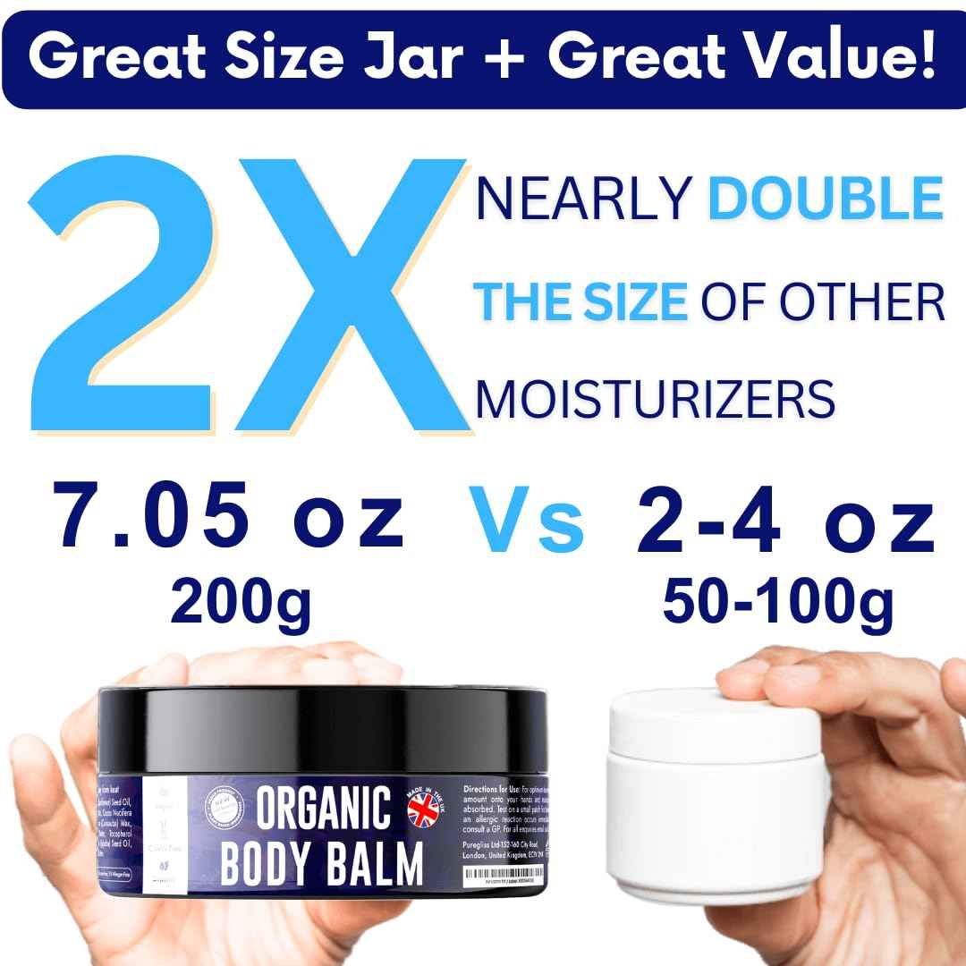 natriglo Intensive Body Moisturiser for Dry Skin | Shea Butter Moisturiser for Acne Prone Skin | Eczema Cream | Body Creams for Women, Men, Children with Coconut Oil, Lavender, Vitamin E