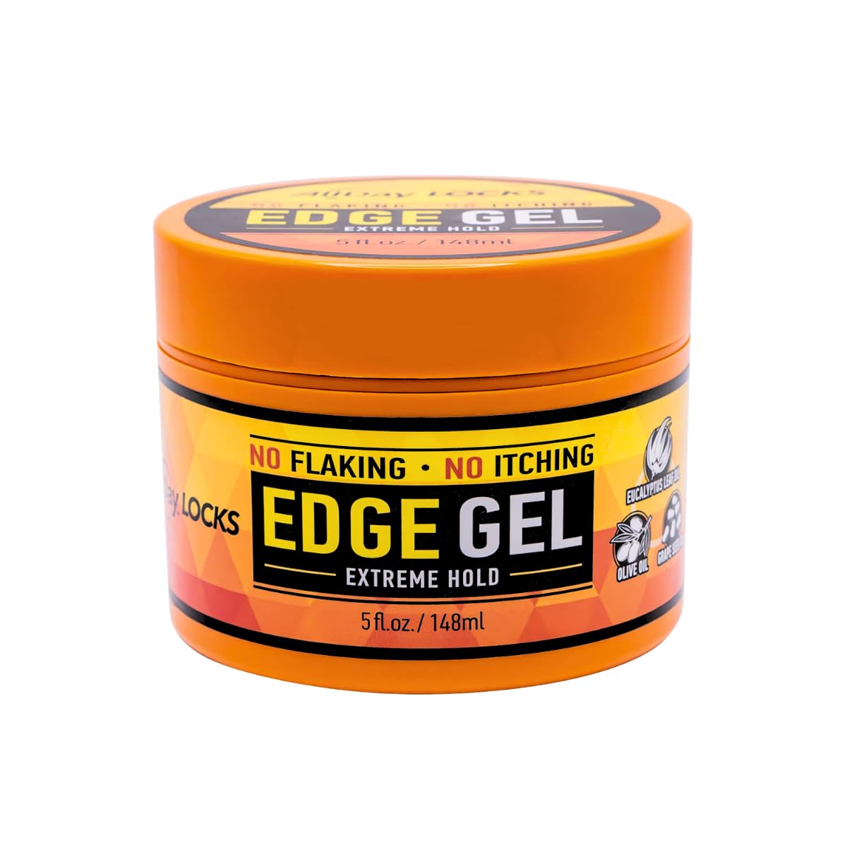 AllDay Locks Edge Gel | Extreme Hold Edge Control Gel | No Flaking, Itching, or Split Ends | Long Lasting Style for Braids, Locks, Twists, Cornrows | 5 oz