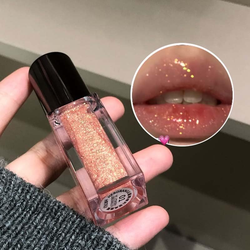 Diamond Lip Gloss Set - 3 Colors Shimmery Glitter, Long Lasting