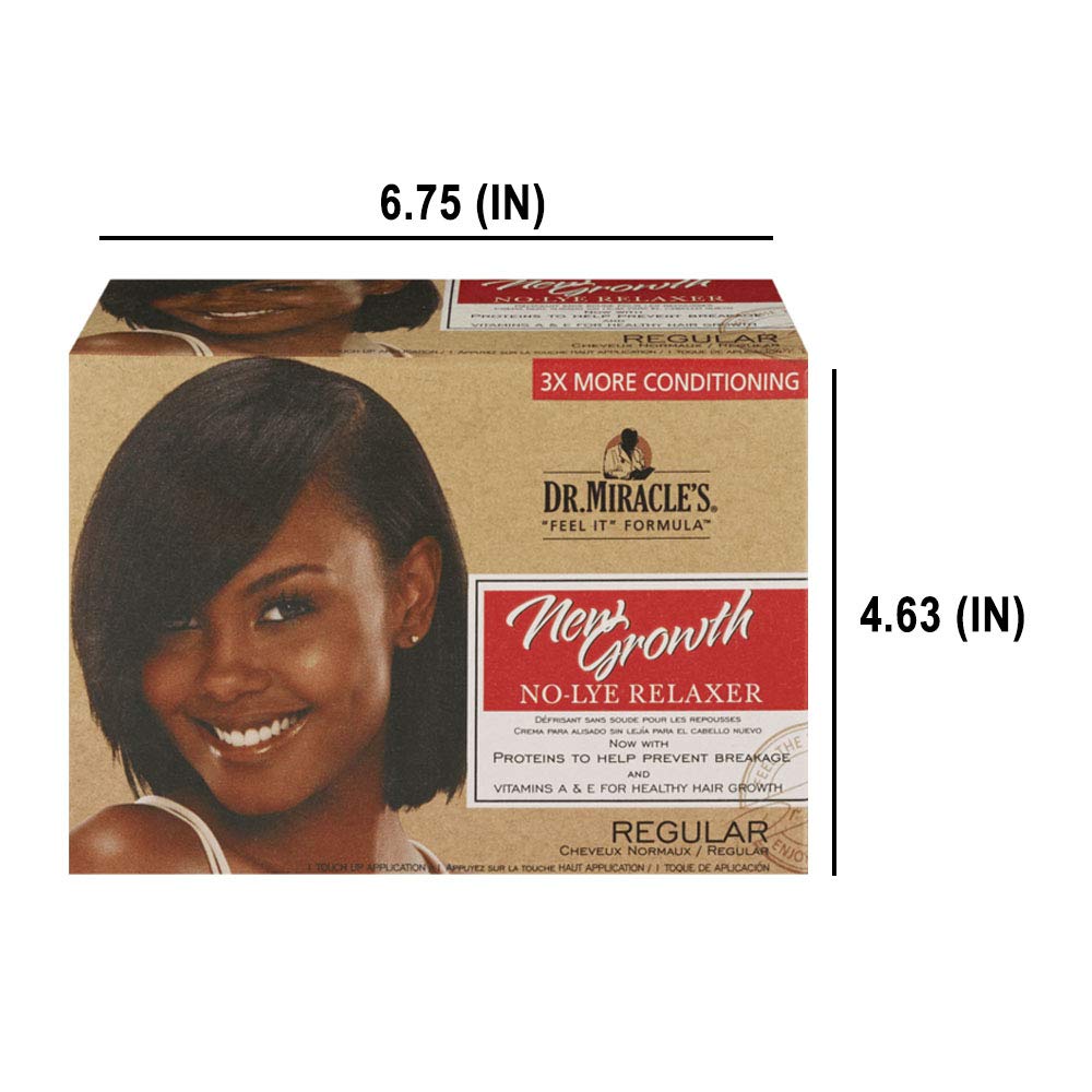 Dr. Miracle's No-Lye Relaxer, With Proteins to Help Prevent Breakage & Vitamins A & E For Healthy Hair Growth, 1 Complete Application