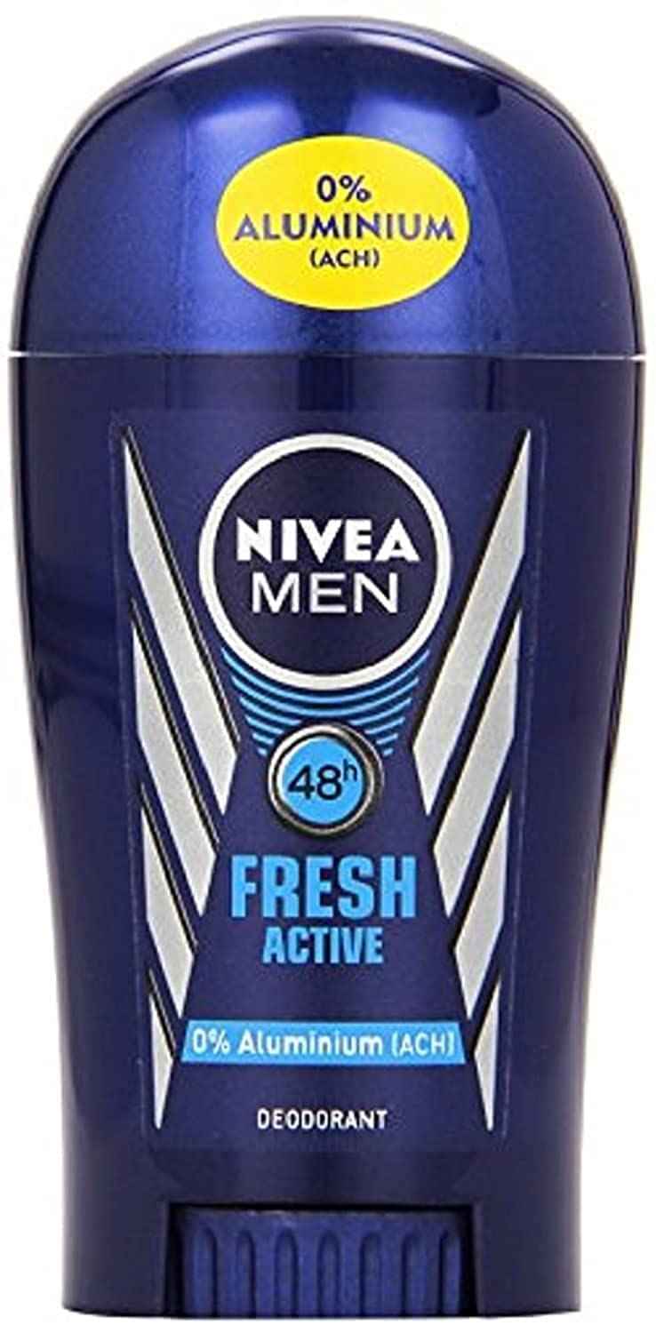 3x Nivea Fresh Active Deodorant Stick 0% Aluminium for Men (Pack of 3)