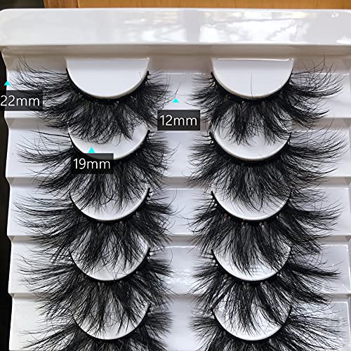 20mm Wispy Faux Mink False Eyelashes - 8 Pairs Dramatic Volume