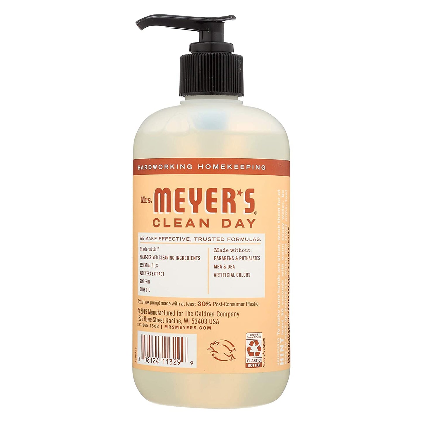 MRS. MEYER'S CLEAN DAY Hand Soap, Made with Essential Oils, Biodegradable Formula, Oat Blossom, 12.5 fl. oz