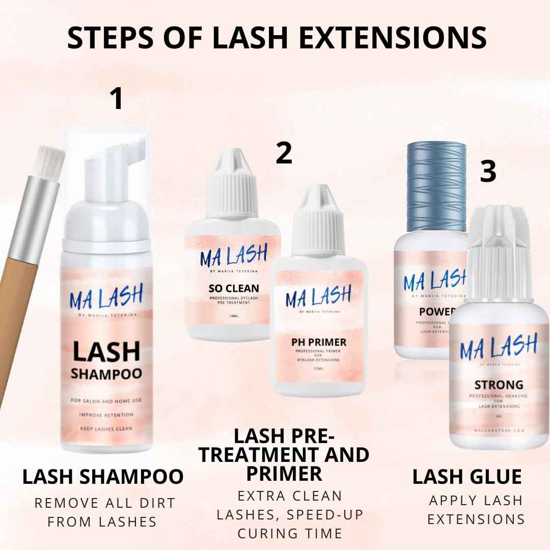 MA LASH Strong Eyelash Extension Adhesive Glue - 0.17fl.oz / 5ml - Ultra-Fast 0.5-Second Drying Time - 8 Weeks Retention - Professional-Grade, Black