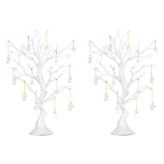 Nuptio Artificial Trees Decorative Trees: 2 Pcs White Twig Trees 22.8in Tall Halloween Decorations Wedding Centerpiece for Tables Fake Easter Tree for Christmas Thanksgiving Birthday Party Decor