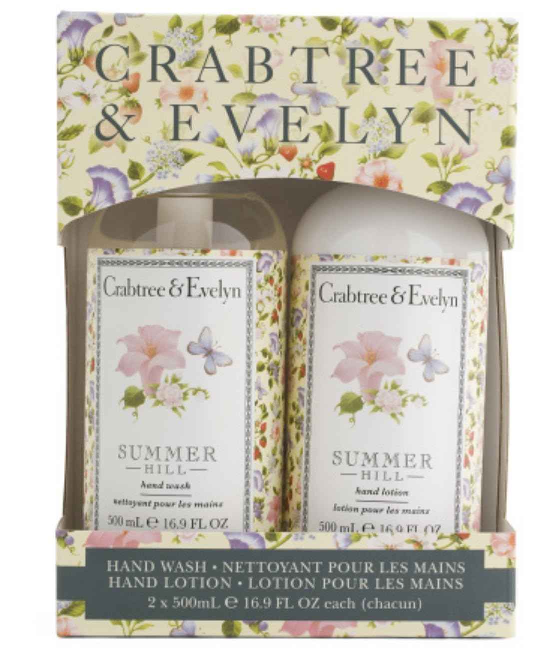 Crabtree & Evelyn Summer Hill Hand Wash and Hand Lotion 2-Pack Set