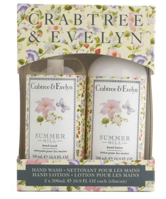 Crabtree & Evelyn Summer Hill Hand Wash and Hand Lotion 2-Pack Set