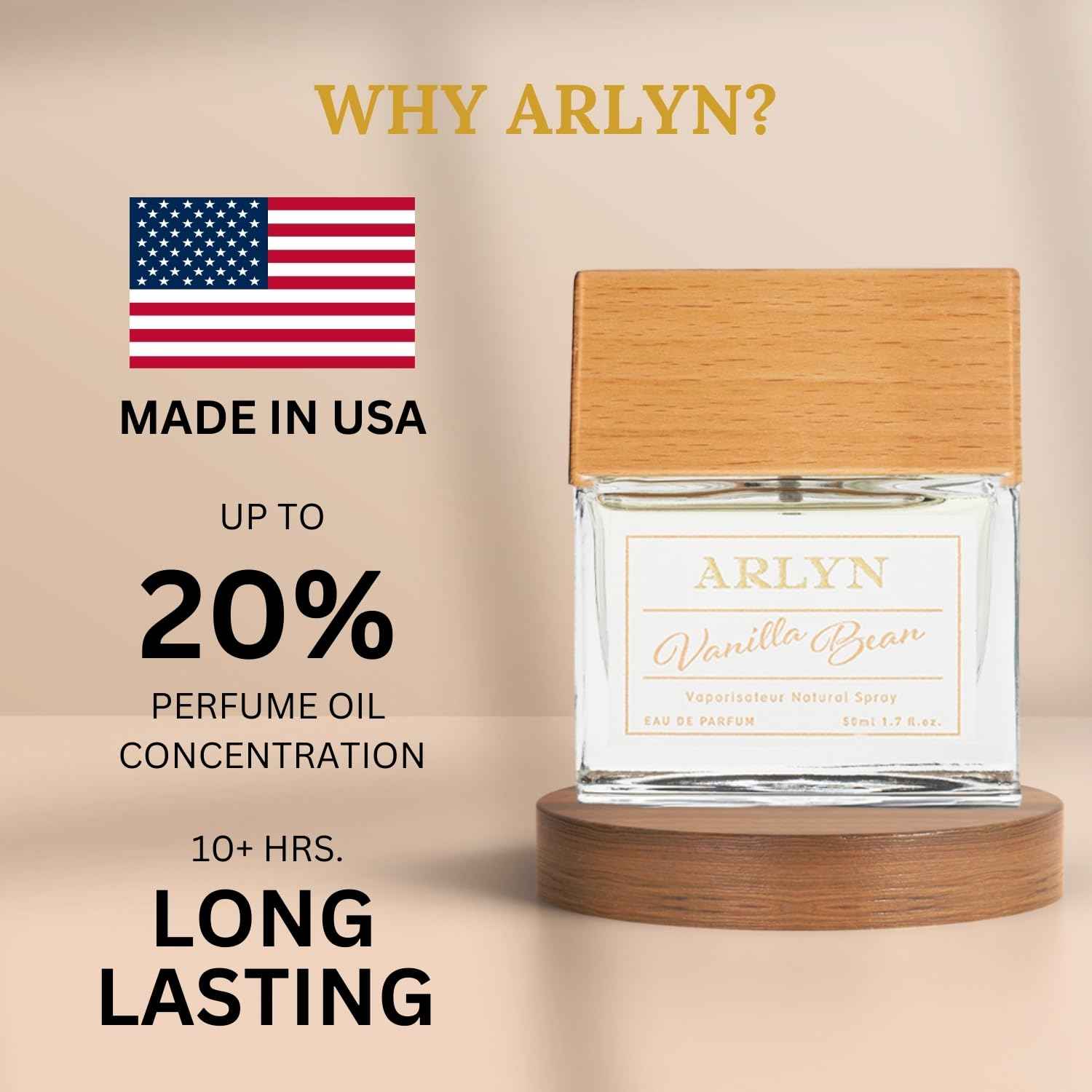 ARLYN Vanilla Bean Eau De Parfum Inspired by Ys .l's Black Opium, Perfume for Women, Luxury Fragrance - Vegan, Cruelty-Free, and Eco-Conscious (1.7oz / 50ml)