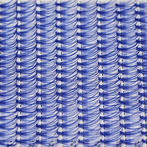 Bodermincer D Curl 240pcs 20D Lash Clusters Wispy Lashes Rose,Red,Blue,Black,Brown,Purple,Light Green,Dark Green Colors to Choose Lashes Cluster Eyelashes Eyelash Extension (16mm, Blue)