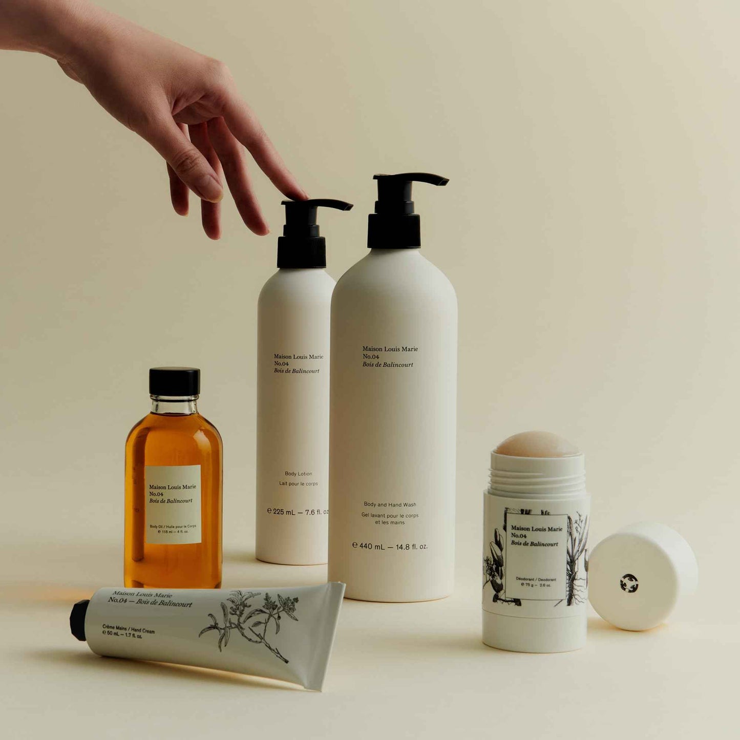 Maison Louis Marie - No.04 Bois de Balincourt Natural Body + Hand Wash | Luxury Clean Beauty + Non-Toxic Fragrance (14.8 fl oz | 440 ml)