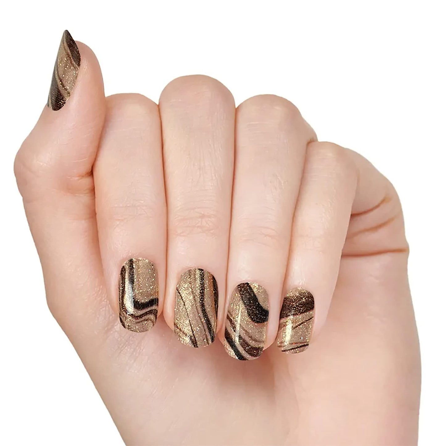 Sorry Not Quarry - Color Street Nail Strips (Gem Fatale), Brown, (FDG387)