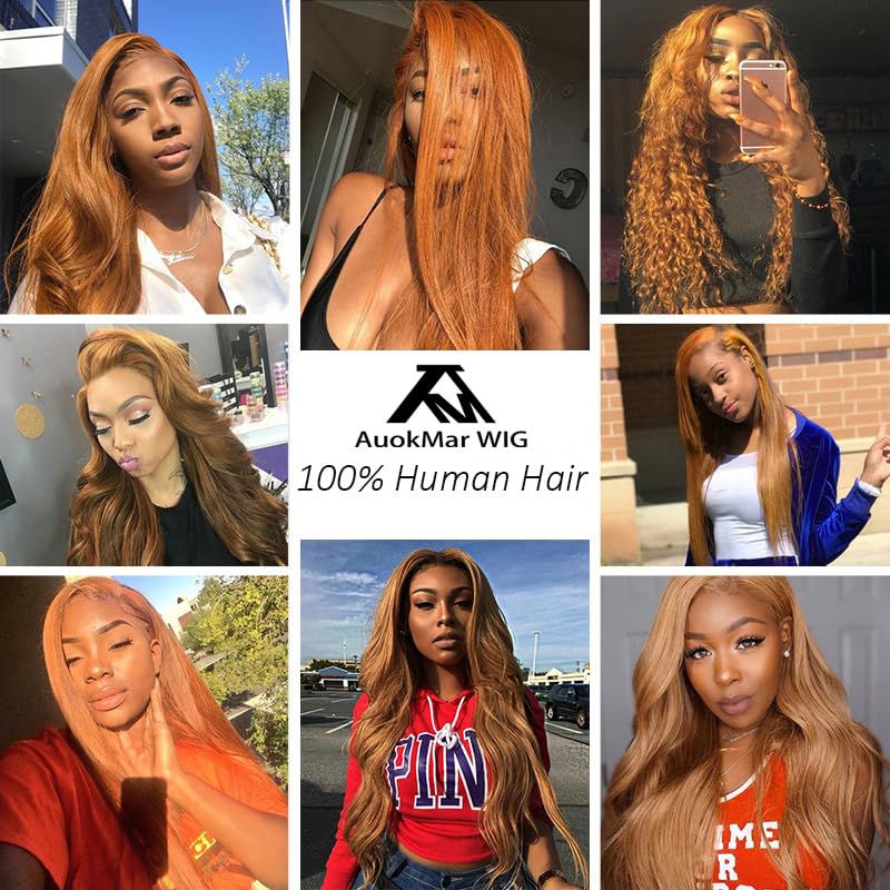 Color #30 Light Brown Straight Human Hair Bundles 3 Pack