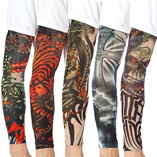 Temporary Tattoo Sleeves 20 Pack - Fake Arm Tattoo Designs