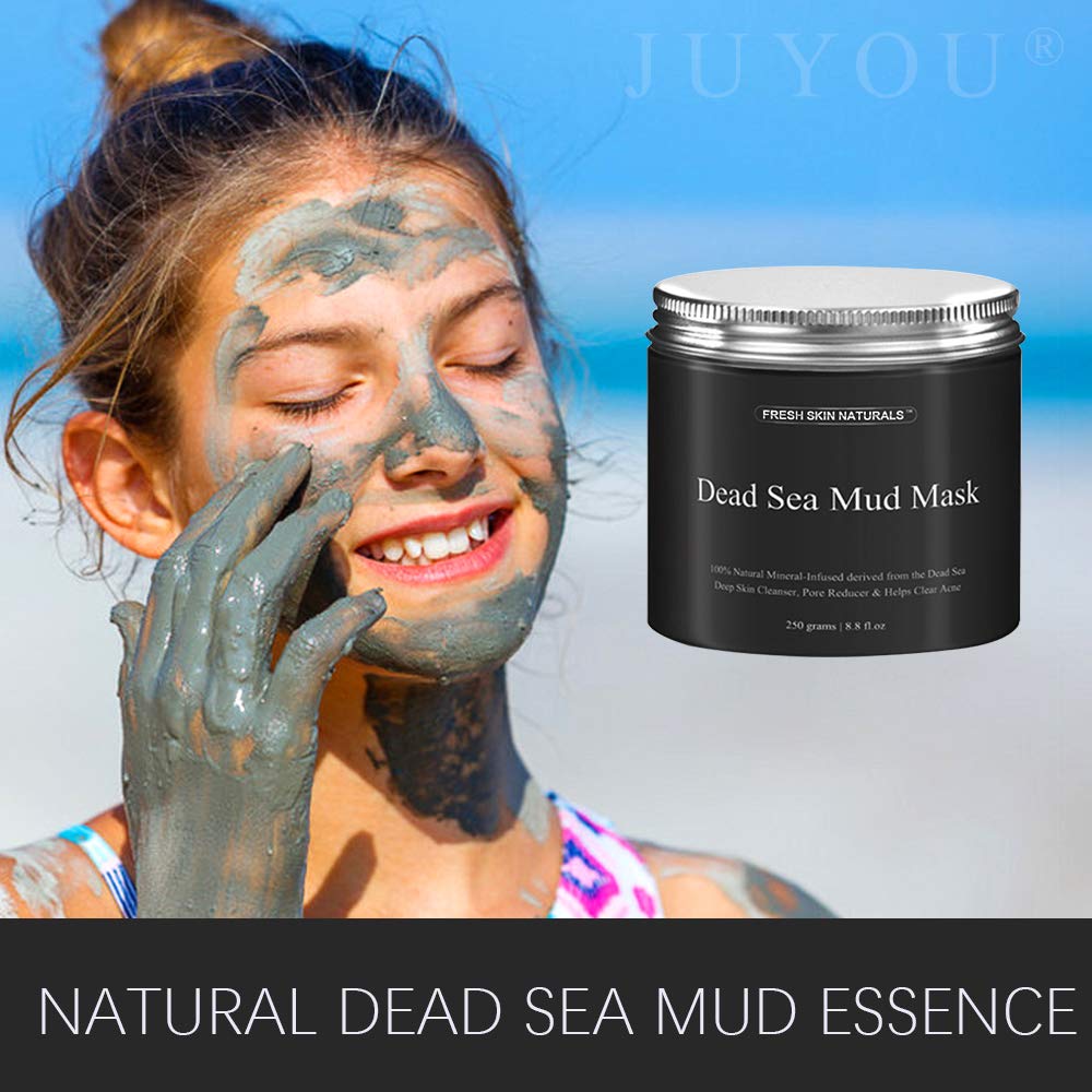 Mud Mask for Face and Body Nourishing, Deep Pore Cleansing, Acne and Blackheads Treatment, Anti Aging and Anti Wrinkle, Organic Natural Facial Mask for Smoother and Softer Skin More Flexible (8.8 oz)