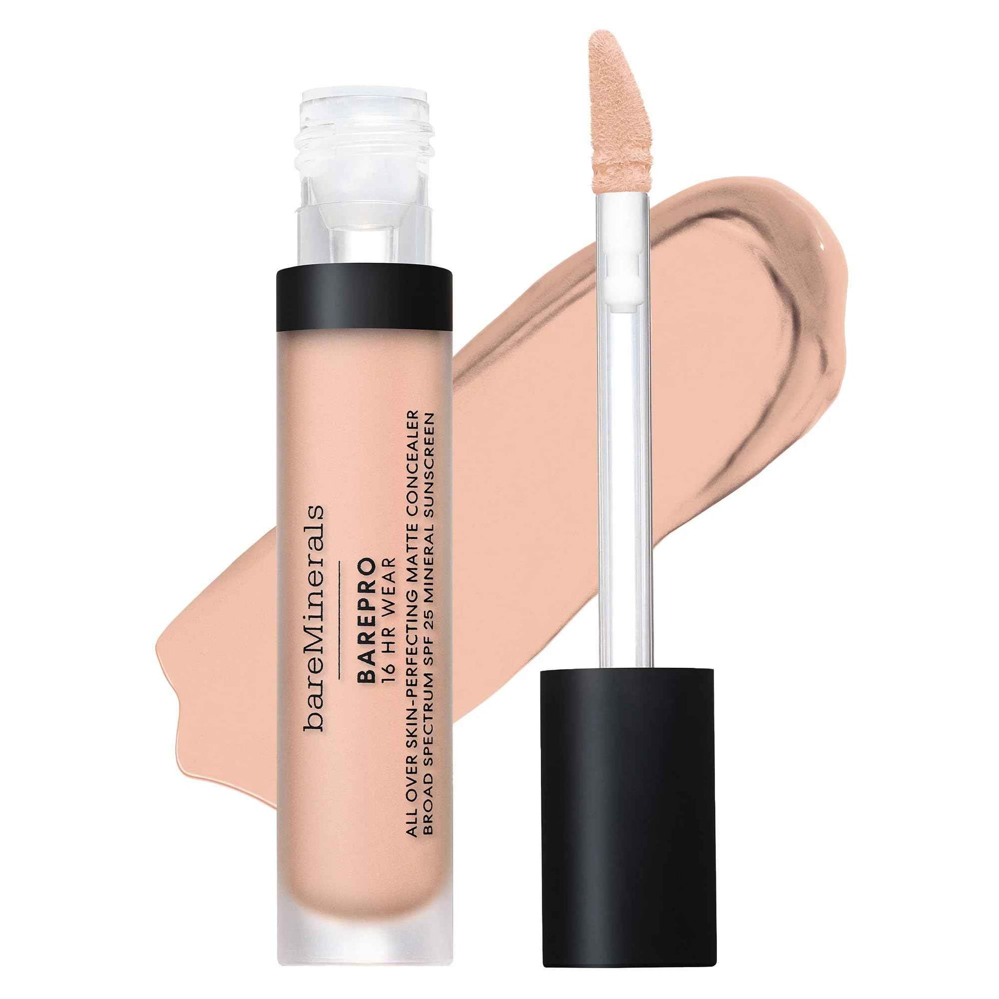 bareMinerals BAREPRO 16HR All Over Skin-Perfecting Natural Matte Concealer Mineral SPF 25 with Niacinamide, Conceals Dark Spots, Blemishes + Dark Circles Under Eyes, Safe for Sensitive Skin, Vegan
