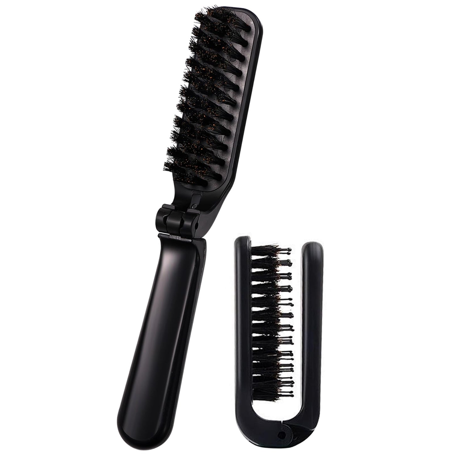 Vtrem Folding Barber Brush for Clipper: Cleaning Brushes Black Men's Greasy Beard Styling Brush Soft Clipper Brushes for Cleaning