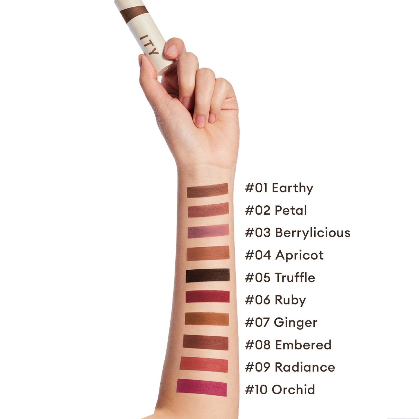 ITY Velvet Matte Finish Lip Stain-Mousse Textured Lip Clay, Nude Shade, Conceals Lip Lines, Rich Pigment Lip Tint Lipsticks, 0.14 oz (4g) in Apricot