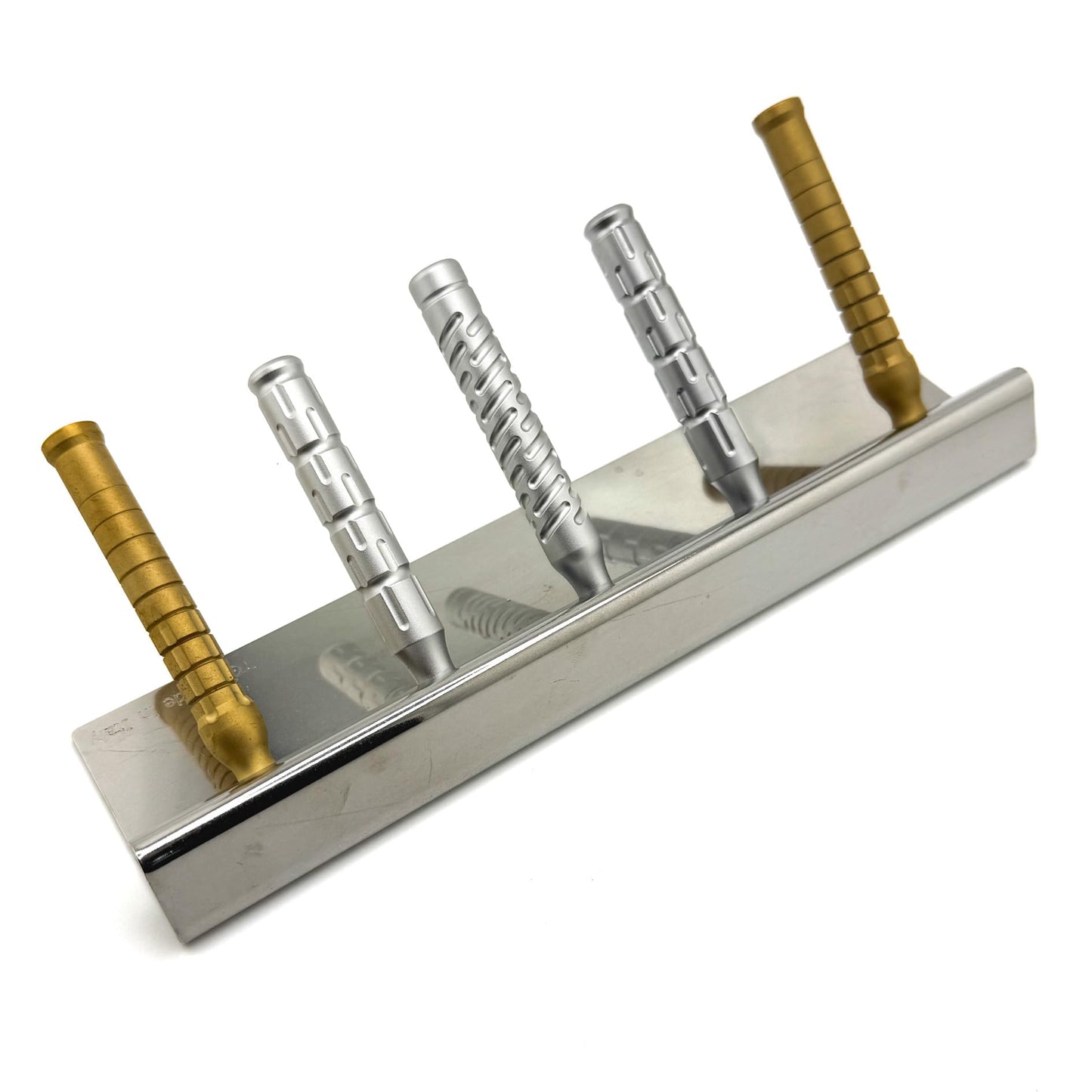 The Goodfellas' Smile, 5 SLOT - 304 Stainless Steel Safety Razor Stand, Compatible with all Models & Brands - Holds 5 Double Edge Razors - Crafted in Italy
