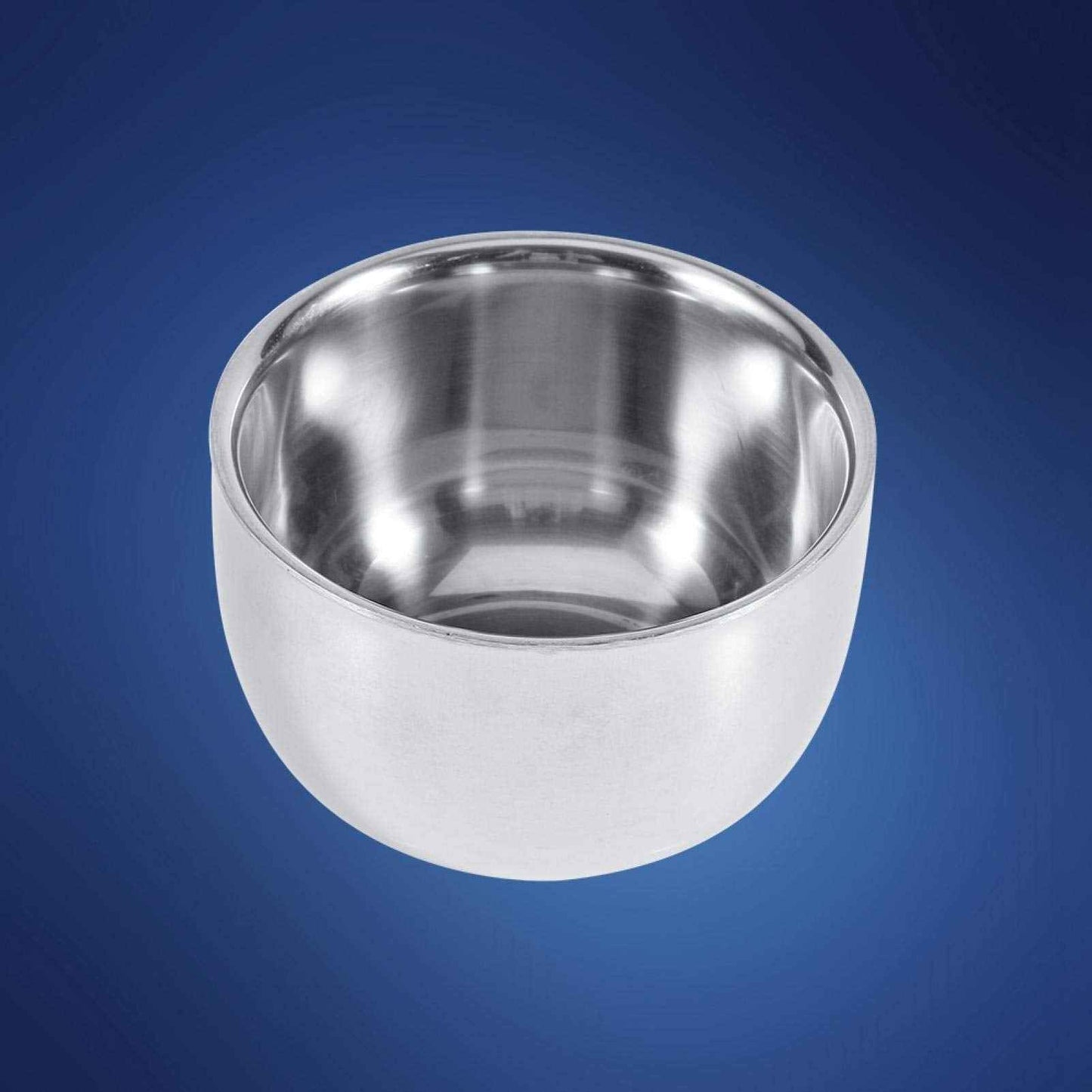 Agatige Shaving Bowl for Men, Double Layer Stainless Steel Shaving Lather Dish Soap Bowl Accessories for Barber Shops, Home, Business or Travel Use