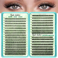 Natural Lash Clusters, 640 PCS Individual Cluster Lashes 40D 50D, DIY Cluster Eyelash Extensions for Soft Natural Look, Lightweight Cluster Lashes for Daily Makeup