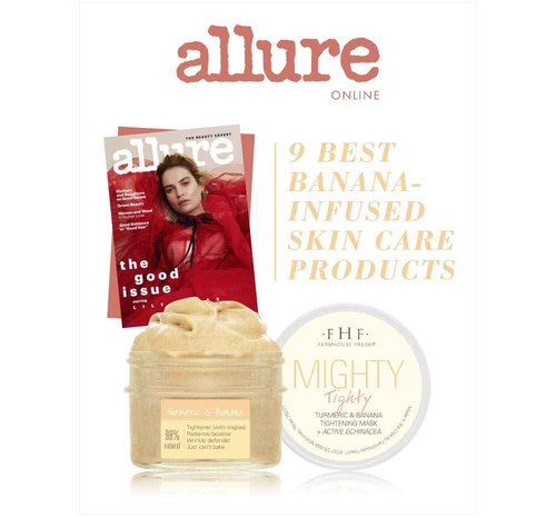 FarmHouse Fresh Turmeric Face Mask, Clay Mask. Mighty Tighty Turmeric & Banana Tightening Mask, 3.2 Fl Oz