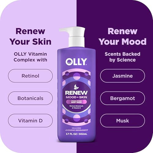 OLLY Body Wash Mixed Pack 4 Count to Restore Skin barrier & Hydrate skin 3 oz
