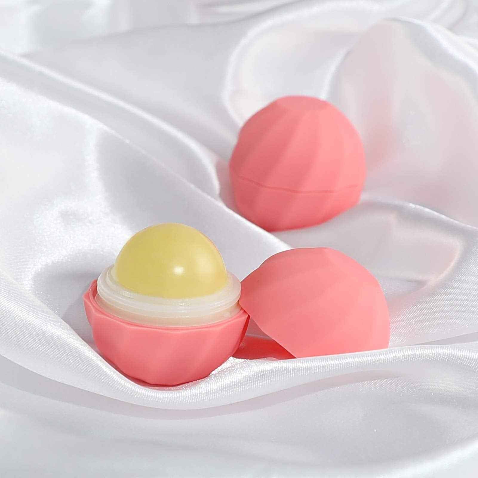 longway 0.24Oz (7ml) Empty Lip Balm Sphere Containers | Screw Cap Lipstick Tubes/Chapstick Tubes/Chapstick Holder for Lip Gloss & BPA FREE (Pack of 10, Pink)