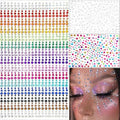 Face Gems Rhinestone Stickers - 1500pcs Self-Adhesive Bling