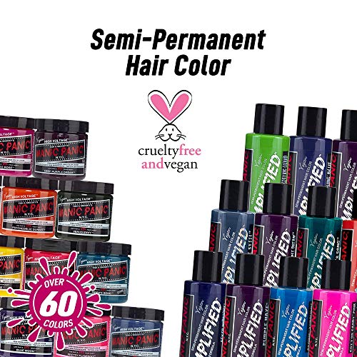MANIC PANIC Vampire Red Hair Color - Amplified - (2PK) Semi Permanent Hair Dye - Deep Blood Red Color Can Give Burgundy Tones To Unbleached Hair - For Dark, Light Hair - Vegan, PPD & Ammonia Free