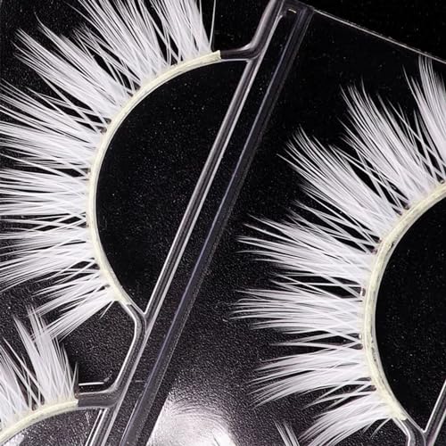 White False Eyelashes - Natural 3 Pairs Handmade Lashes