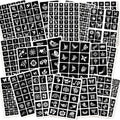 575pc Temporary Tattoo Stencil Kit - 20 Sheets Reusable