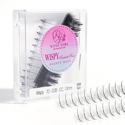 ROSE GIRL Ultra Wispy Lashes Volume Fan-Individual Lashes Fake Eyelashes Extension-Lashes Natural Look-Handmade Kit-5D/7D/9D–C CC D Curl Thickness 0.05~0.07mm-9~16mm Length(7D-0.07-CC-15mm)