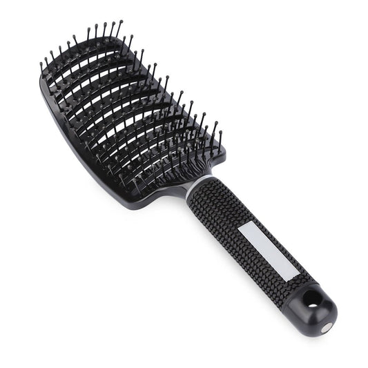 Vent Blow Dryer Hair Brush, Women Thick Long Curly Paddle Detangling Massage Brush, Fast Drying Straight Volume Comb, Curved Anti Static Styling Tool for Wet/Dry Hair