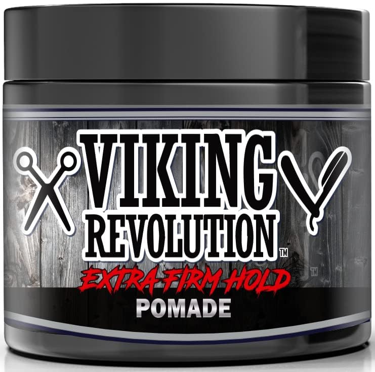 Viking Revolution Extreme Hold Pomade for Men, 4oz