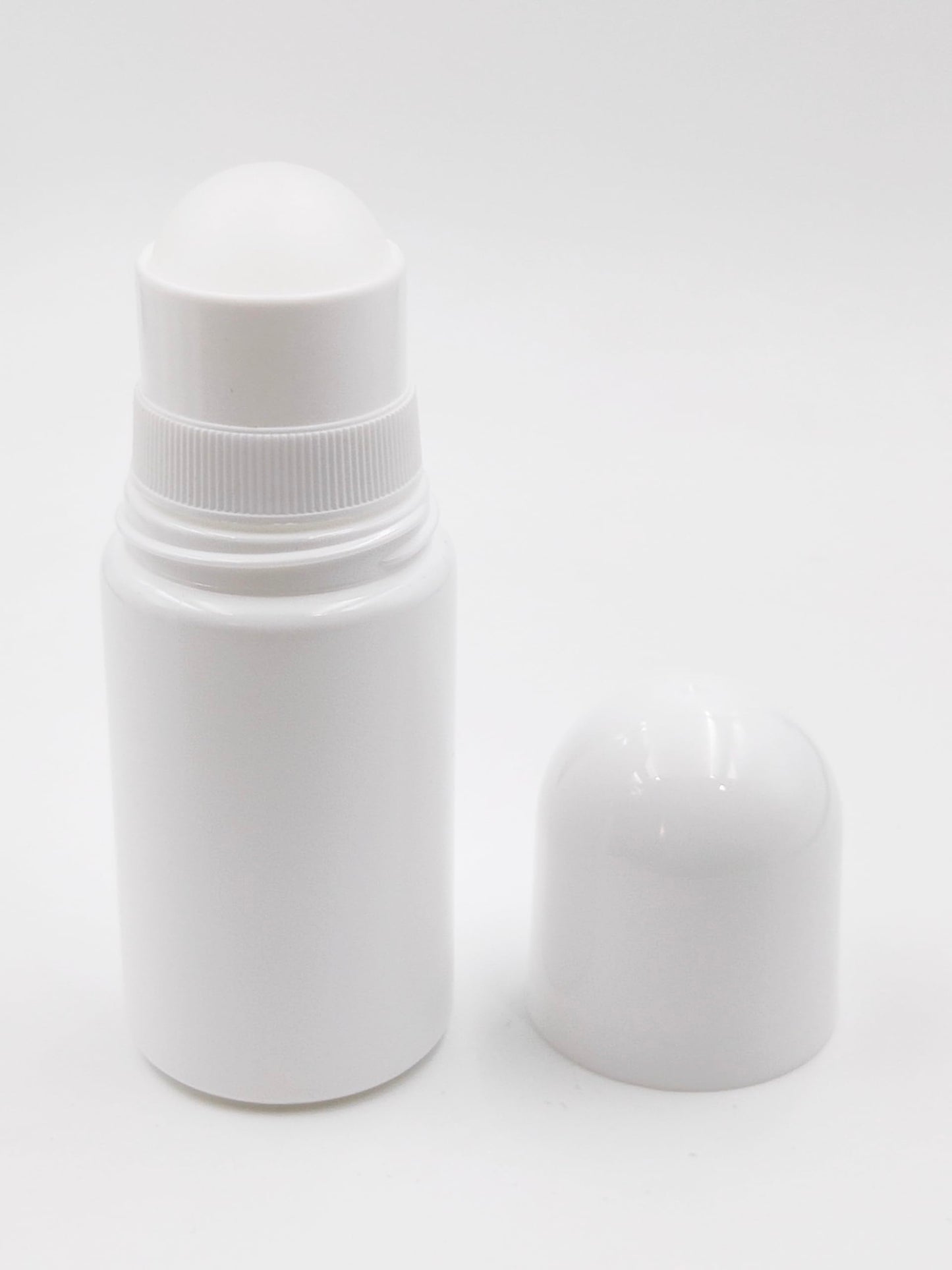 YYNGJCK 4Packs 1.7oz /50mL Roll-on Bottles Empty Refillable Roller White Plastic Anti-perspirant Roller Ball Perfume Bottles for DIY Deodorants, Essential Oils, and Fragrances