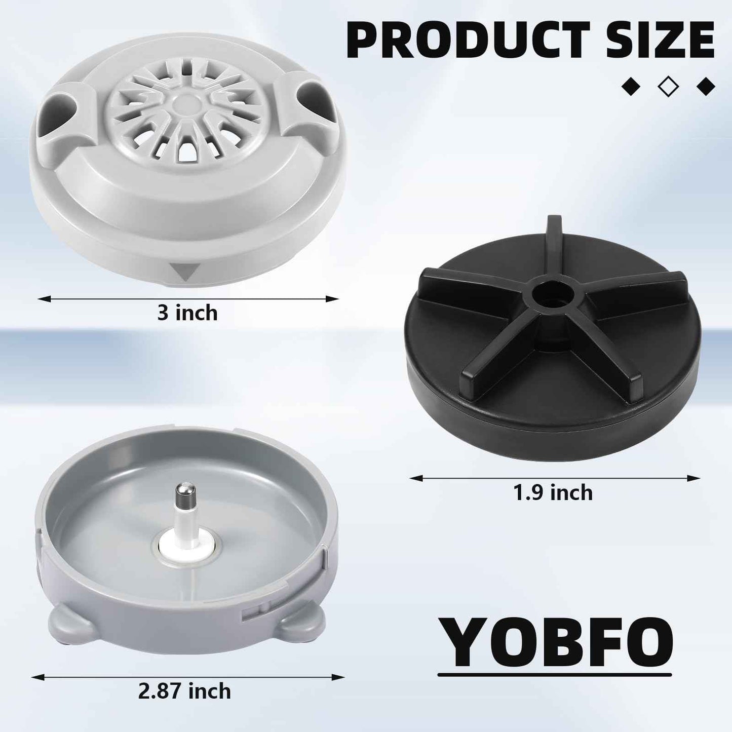 Yobfo Magnetic Jet Head BF-004 for LURACO Jet Motor Pedicure spa Tubs Chair,Contains Propeller and Cover, 4-pin