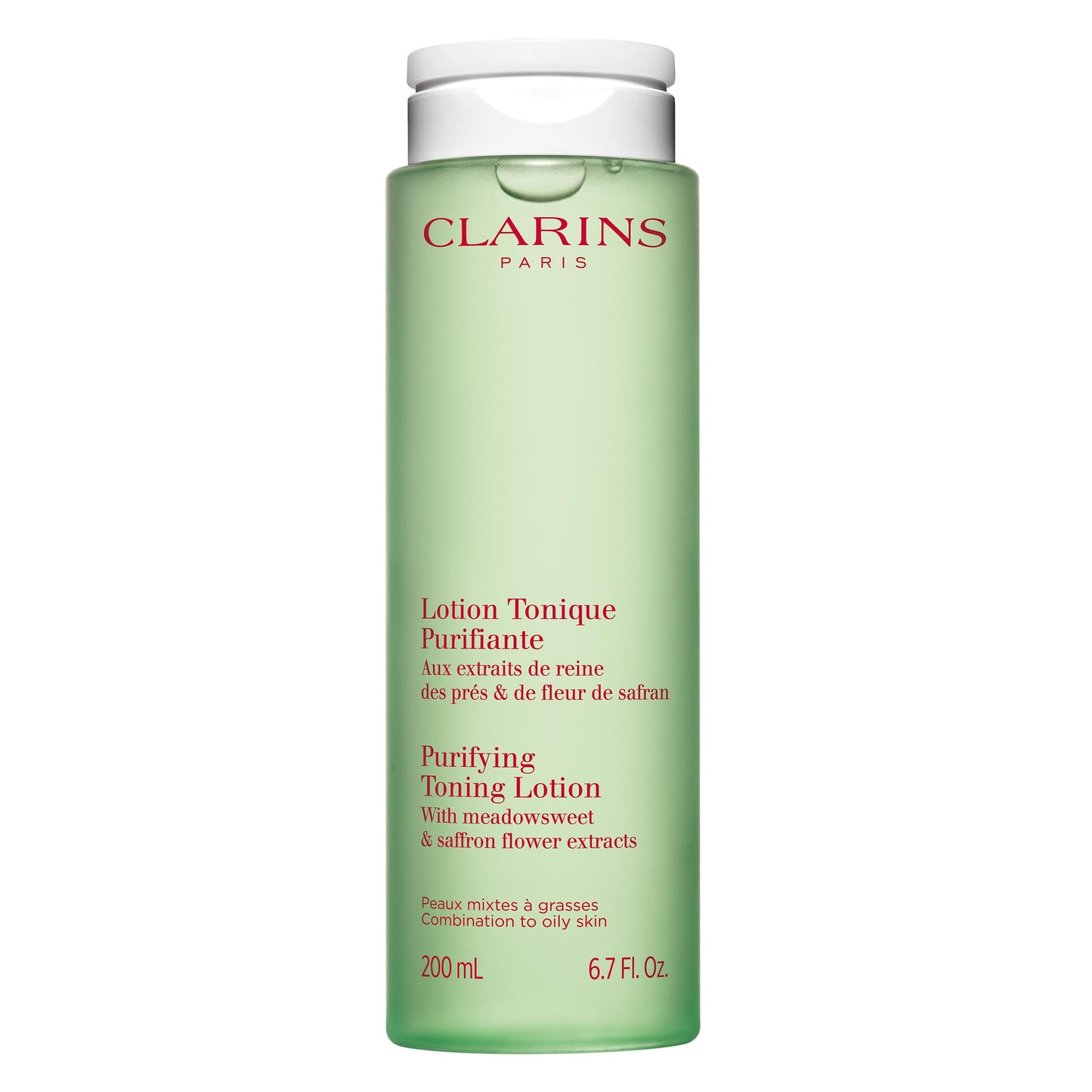 Clarins Purifying Toning Lotion | Less Oily Skin After 14 Days of Use* | Cleanses, Hydrates, Purifies, Mattifies and Balances Skin's Microbiota | Contains Witch Hazel | Combination To Oily Skin Types