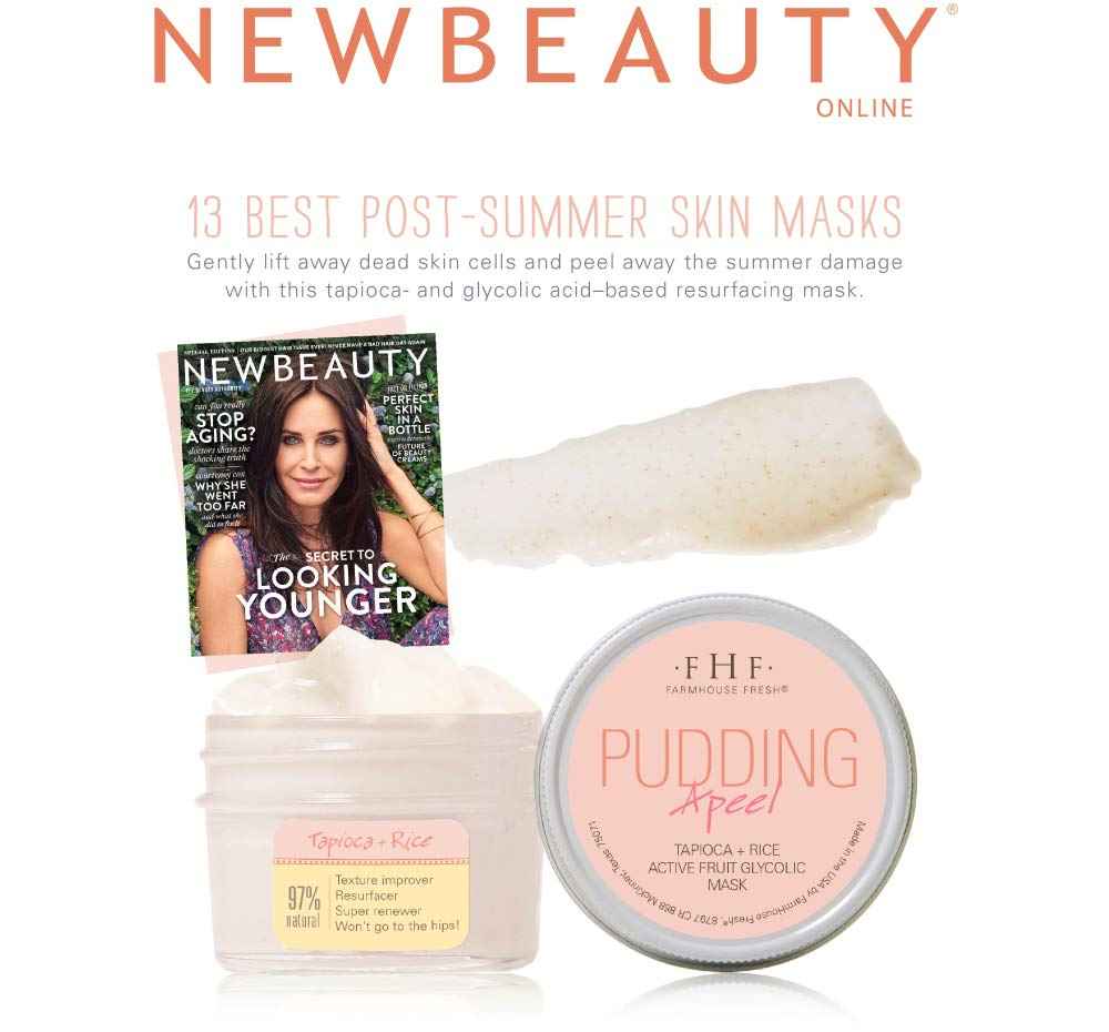 FarmHouse Fresh Pudding Apeel Tapioca Rice Active Fruit Glycolic Mask, 3.2 Fl Oz