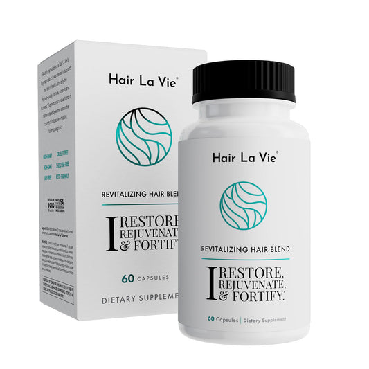 Hair La Vie Revitalizing Blend Hair Growth Vitamins for Women to Support Health of Hair - Supplements w/Biotin, Collagen & Saw Palmetto for Thick, Full Hair - 60 Caps