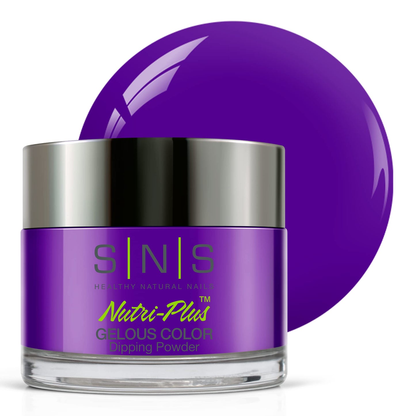 SNS Nail Dip Powder, Gelous Color Dipping Powder - Reef Squid (Purple/Indigo, Neon) - Long-Lasting Dip Powder Nail Color Lasts 14 Days - Low-Odor & No UV Lamp Required - 1 oz