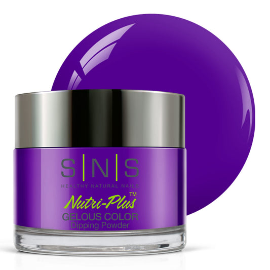 SNS Nail Dip Powder, Gelous Color Dipping Powder - Reef Squid (Purple/Indigo, Neon) - Long-Lasting Dip Powder Nail Color Lasts 14 Days - Low-Odor & No UV Lamp Required - 1 oz